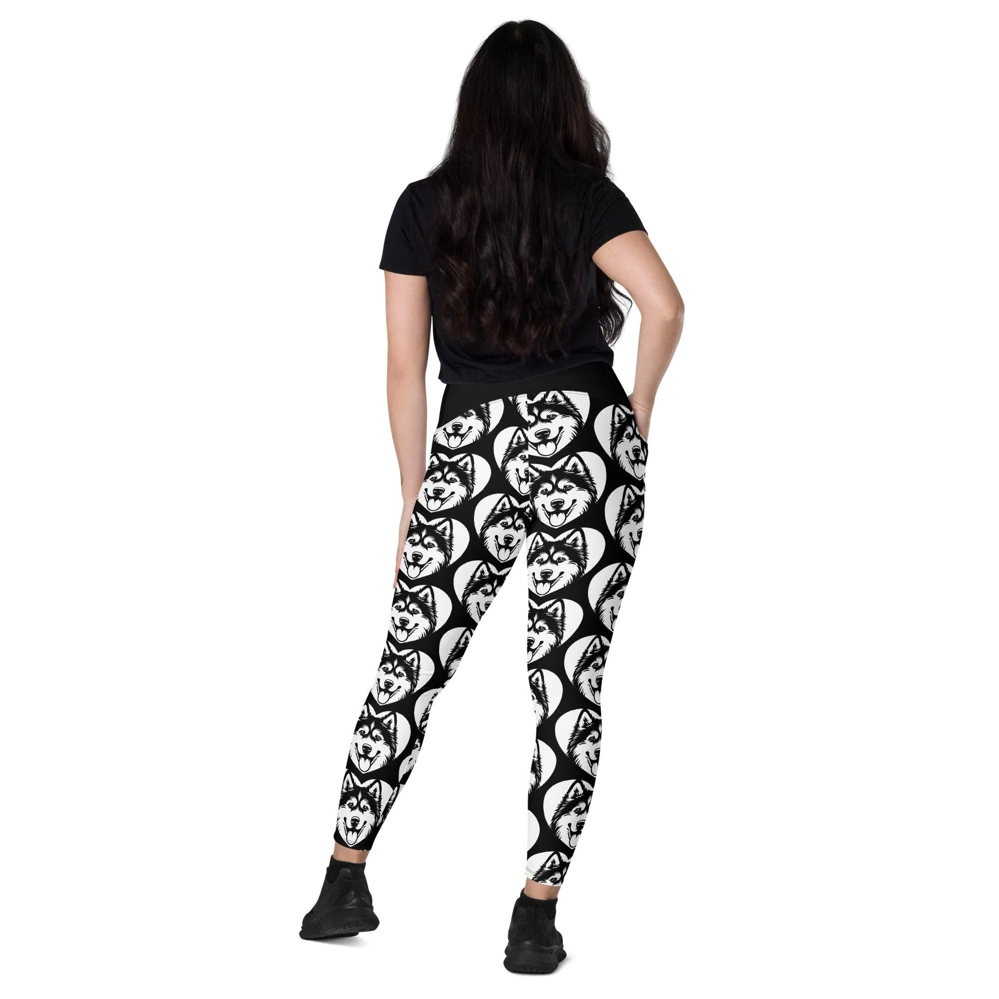 DOG BREED LEGGINGS with pockets - SIBERIAN HUSKY - HERTTAHOUND