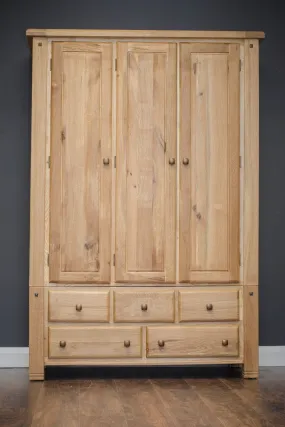 Donny Oak 3 Door Wardrobe