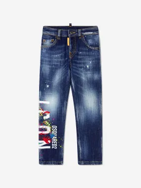 Dsquared2 Boys Icon Paint Splatter Jeans