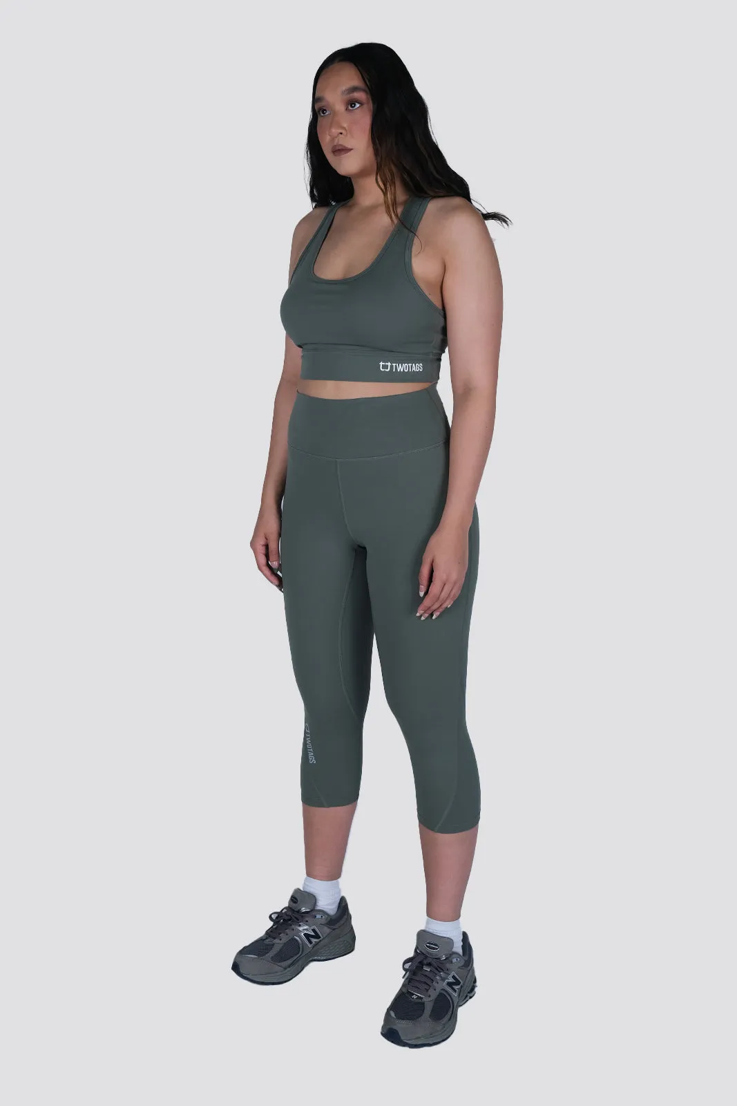 Dynamic 7/8 Highwaisted Leggings - Moss