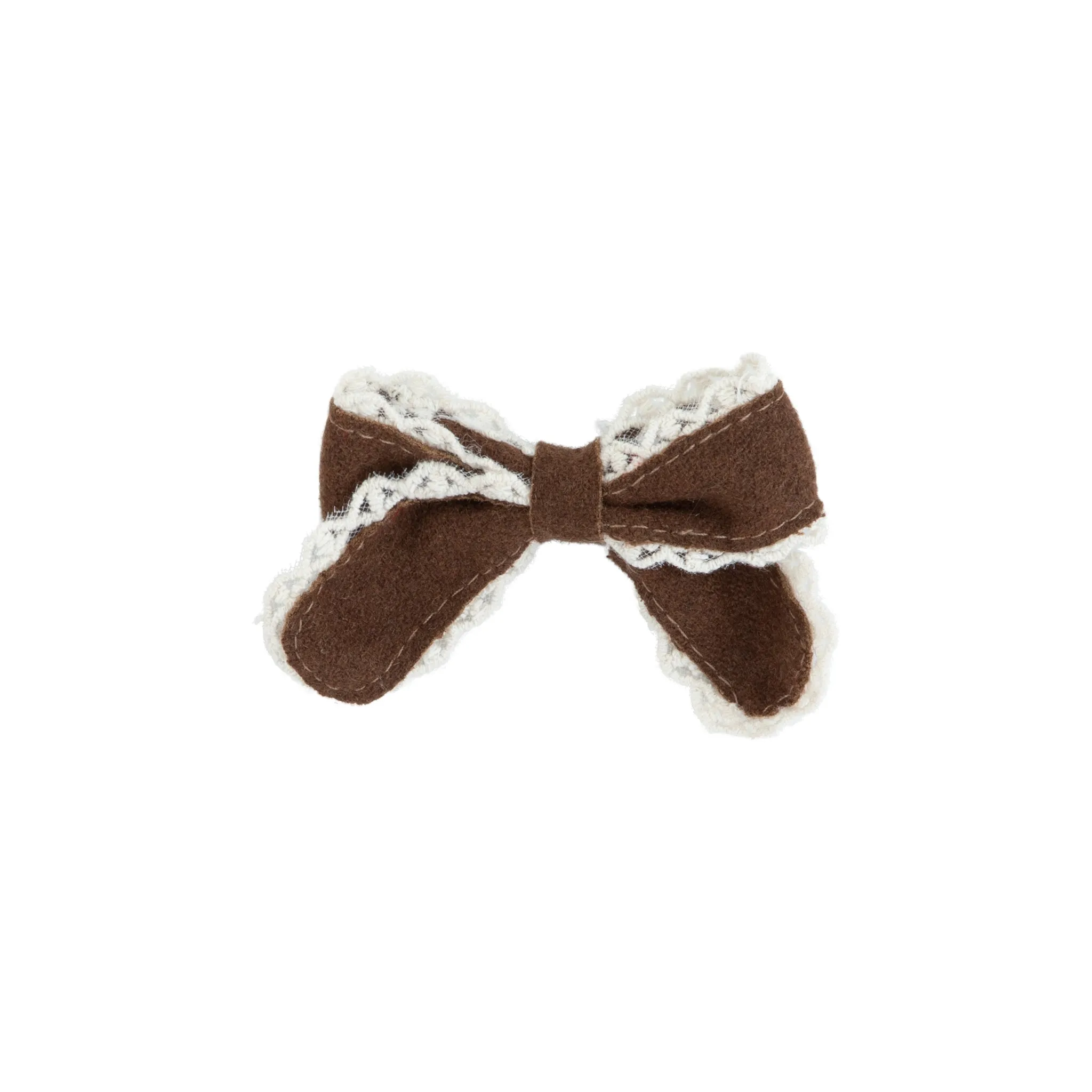 Edged Wool Small Bow