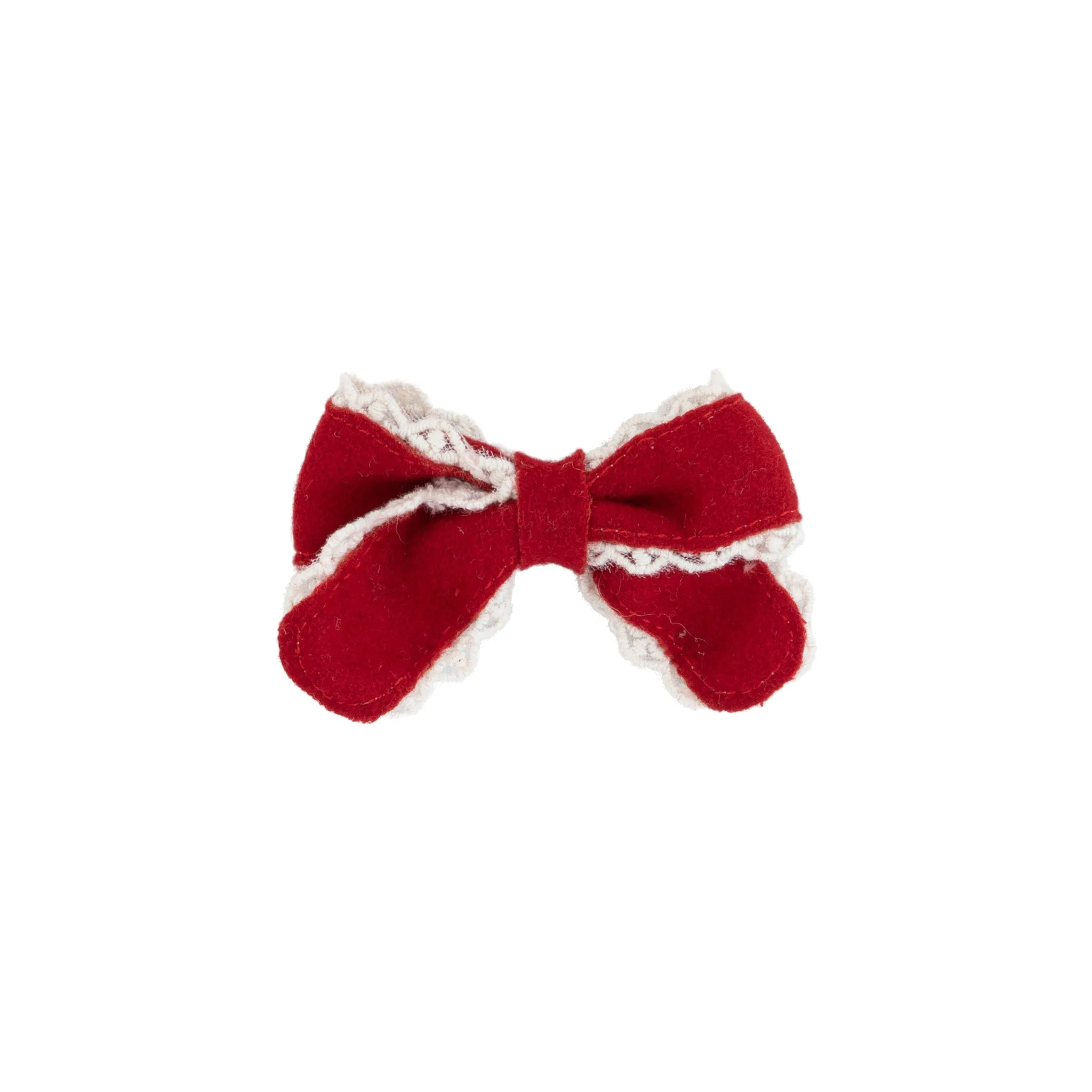 Edged Wool Small Bow