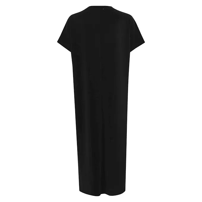 ElleMW V-Neck Long Dress Black