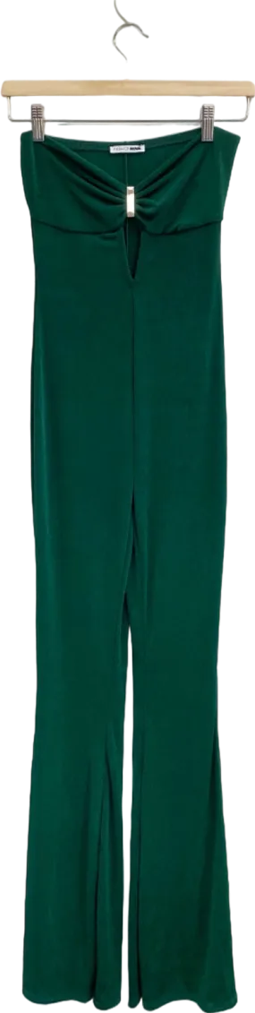 Fashion Nova Green Knot Front Flared Trousers UK 8