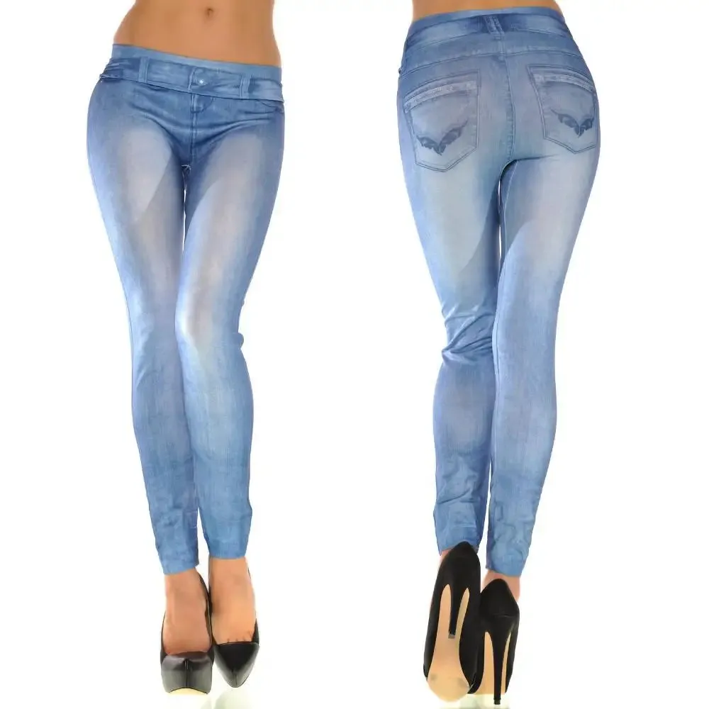 Faux Denim Leggings