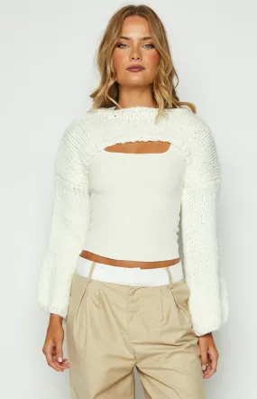 Ferla Cream Knit Shrug