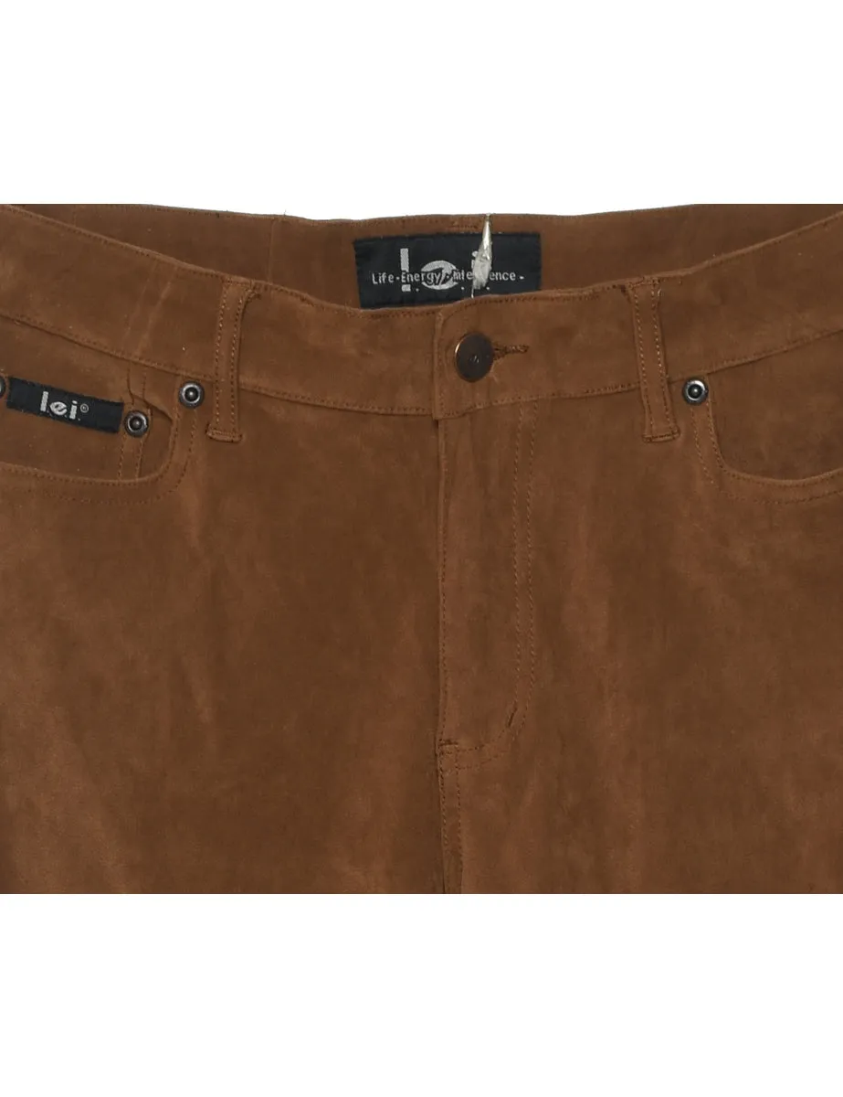 Flared Leg Brown Trousers - W28 L32