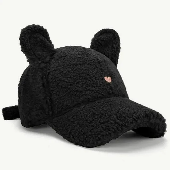 Fluffy Bunny Ears Baseball Hat