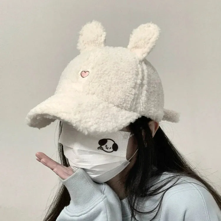 Fluffy Bunny Ears Baseball Hat