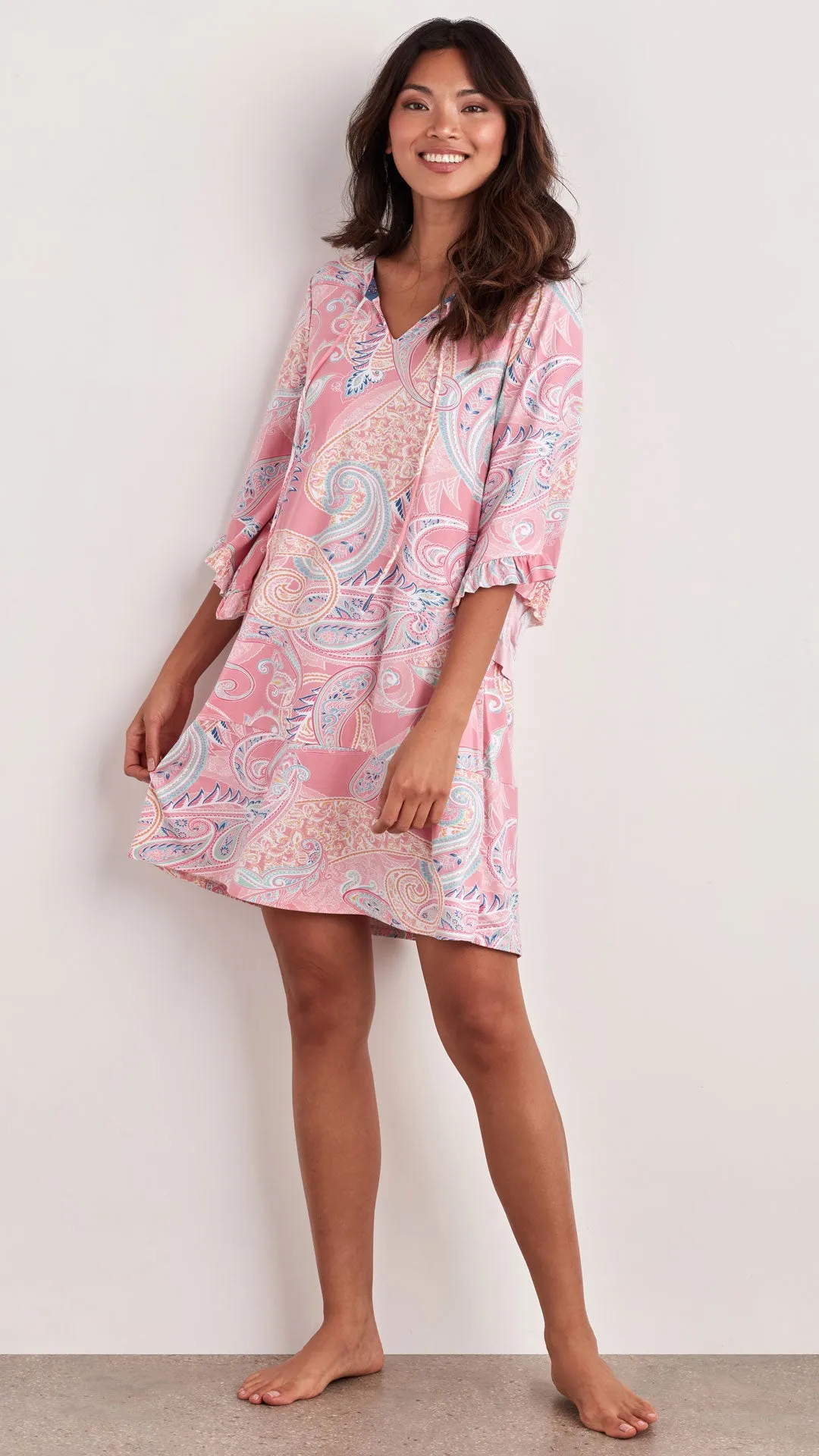 FLUTTER SLEEVE SLEEP TUNIC