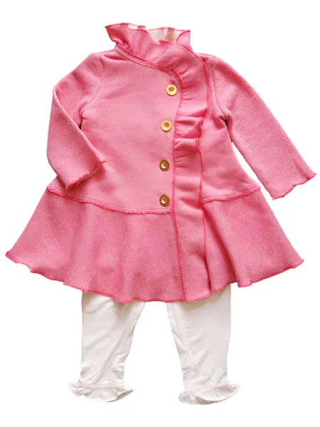 Fore N Birdie Baby Girls Ruffle Knit Dress & Leggings Set