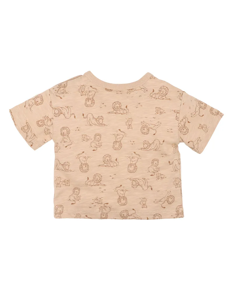 FOX & FINCH LION ROAR PRINT TEE