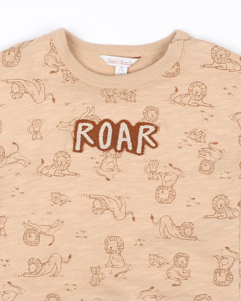 FOX & FINCH LION ROAR PRINT TEE