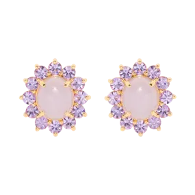 Georgie Stud Earrings in Violet