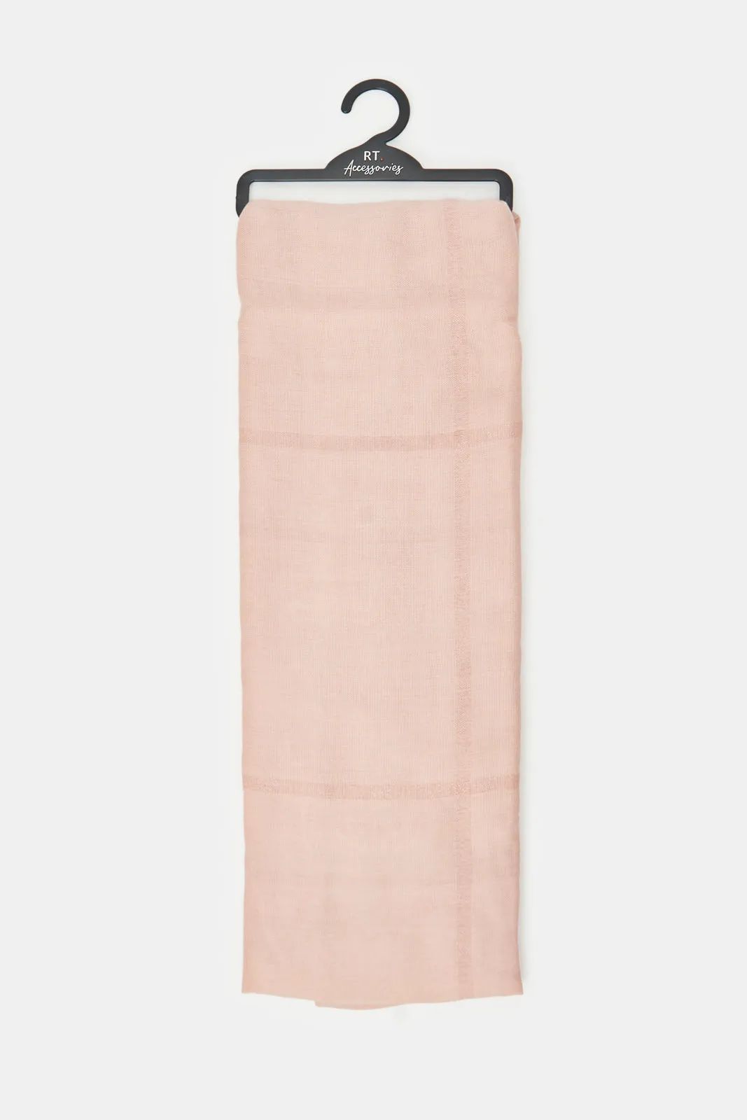 Girls Pink Plain Scarf