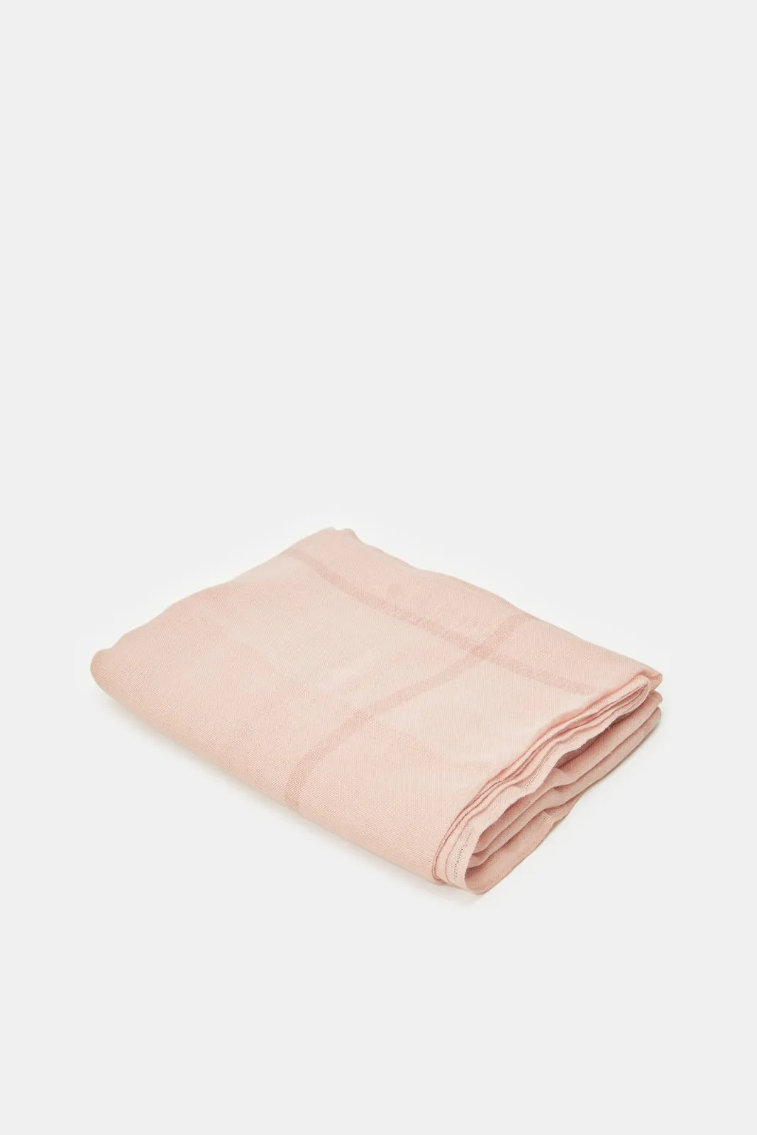 Girls Pink Plain Scarf