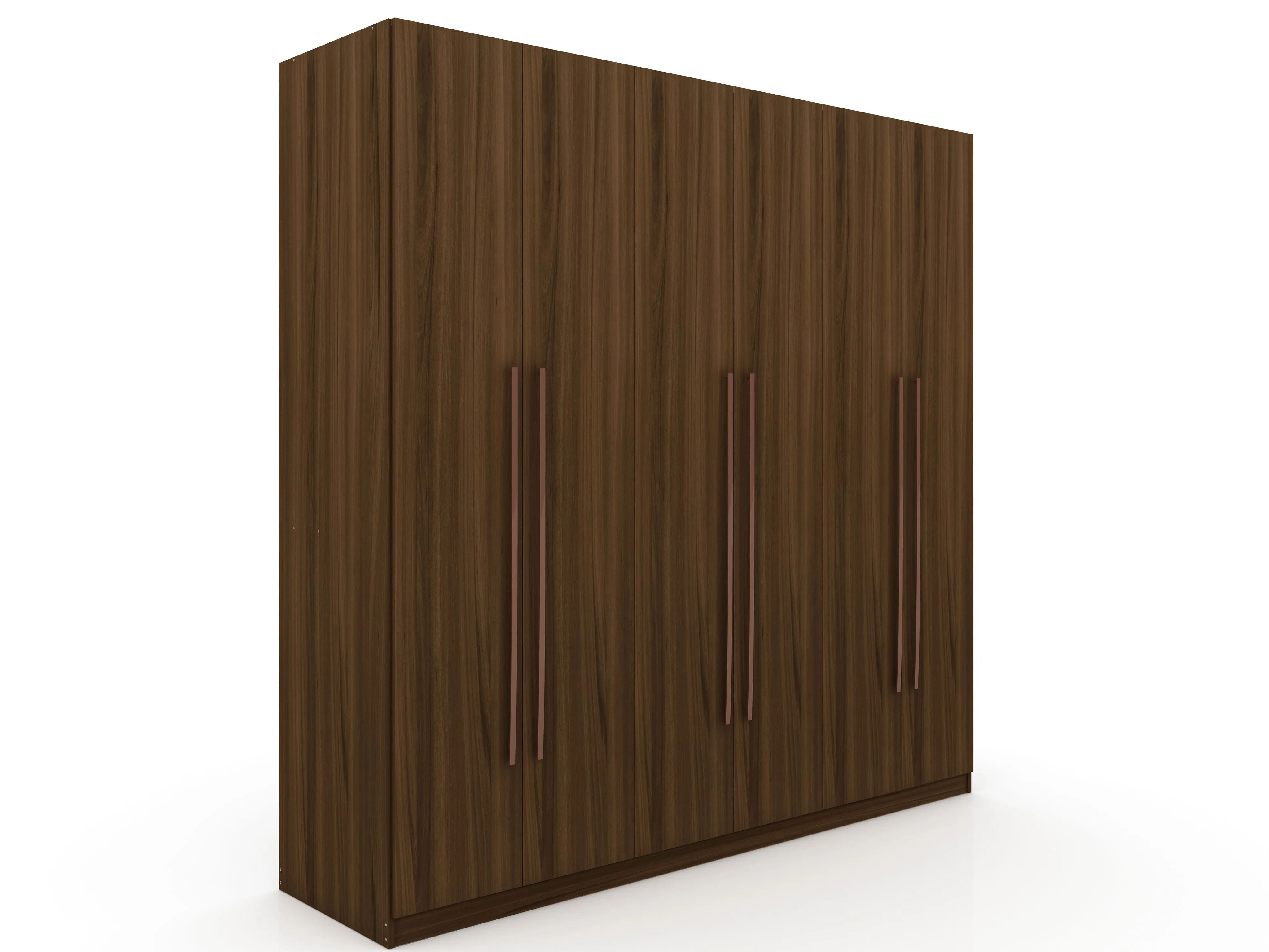 Gramercy Modern Freestanding Wardrobe Armoire Closet in Brown