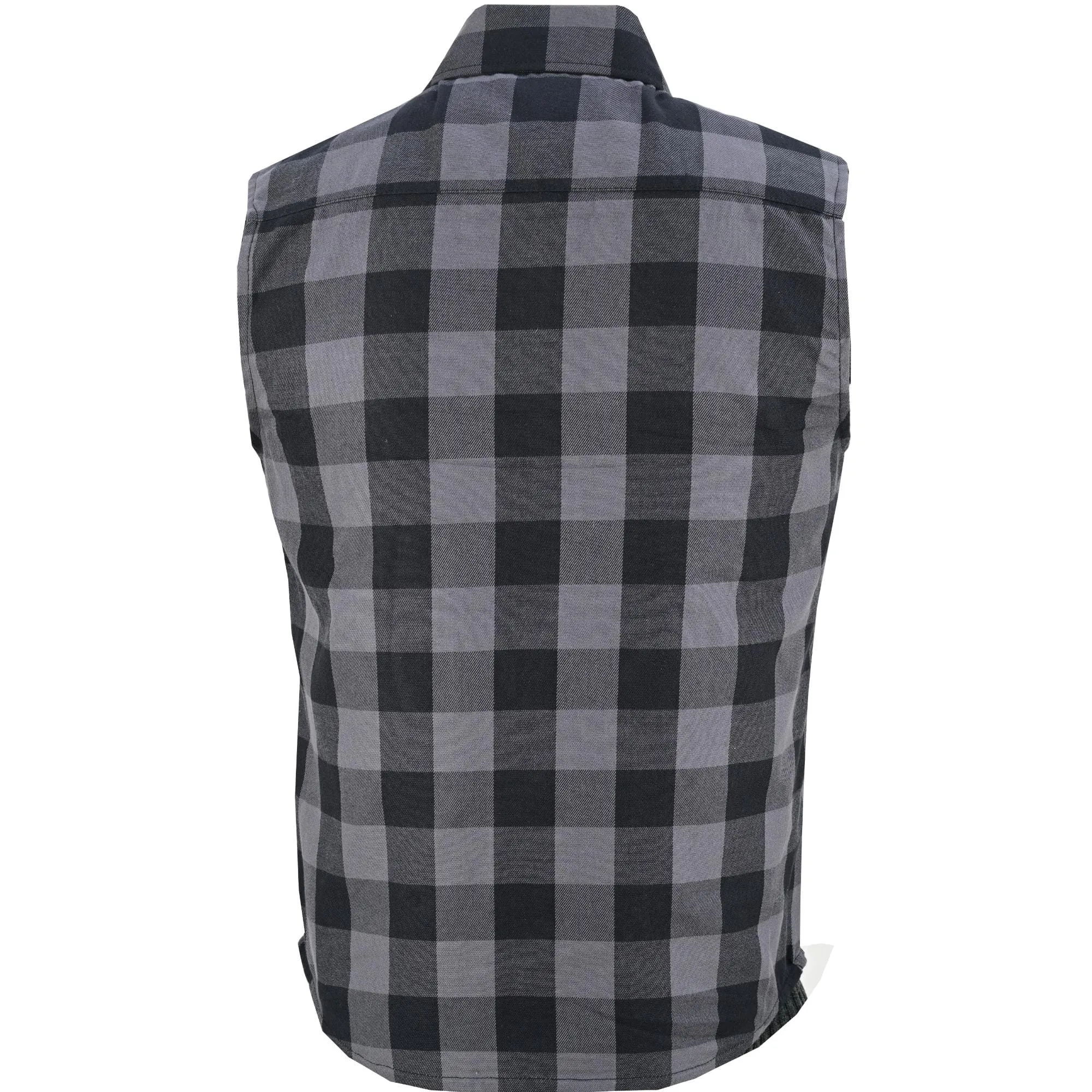 Gray Champ Men's Gray Black Sleeveless Flannel