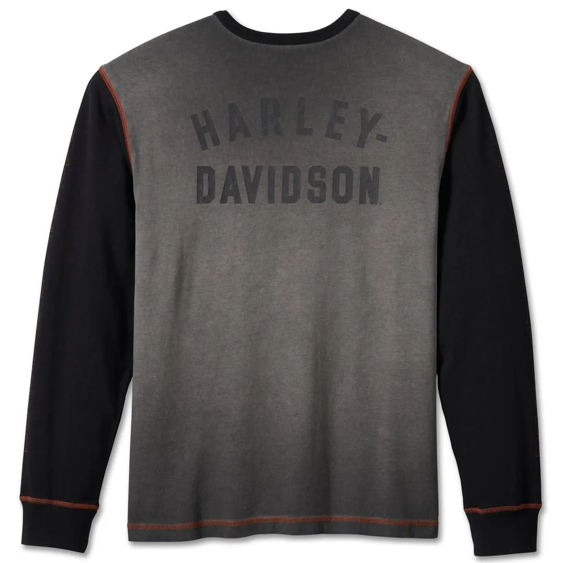 Harley-Davidson Men's Iron Bond Long Sleeve Colorblock Henley Shirt 99002-23VM