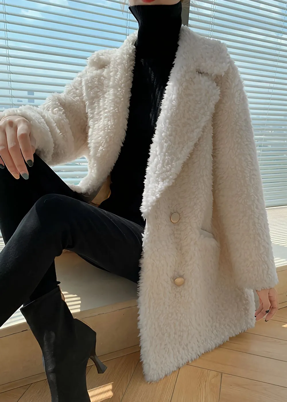 High Pile Wool Fleece Coat