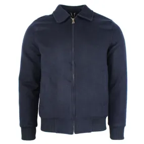 Himalayas Quilt-Lined Bomber Jacket (Navy)