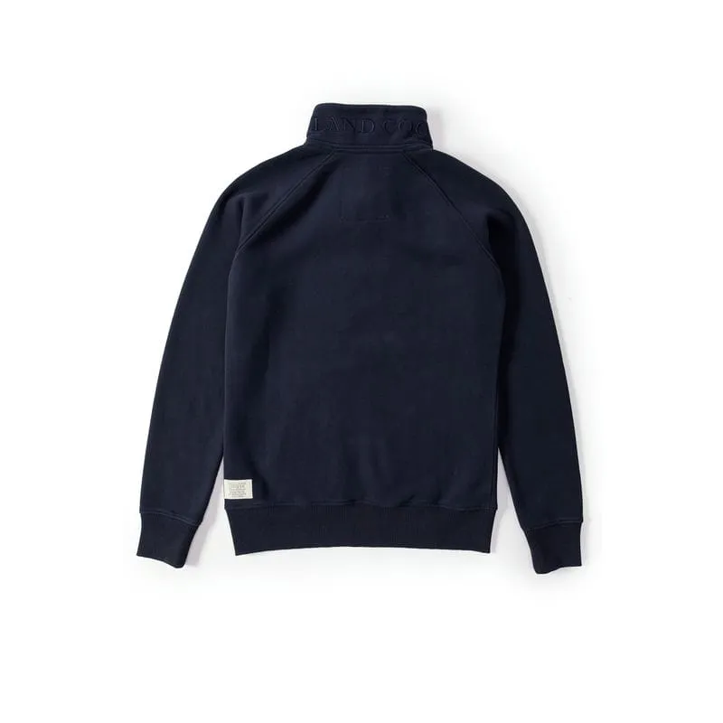 Holland Cooper Crest Zip Henley Ladies Jumper - Ink Navy