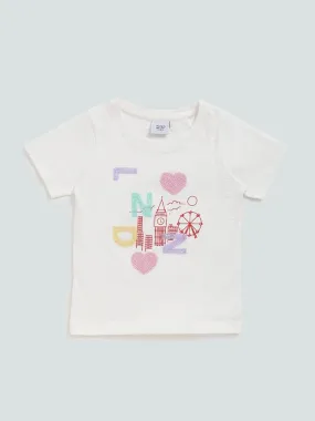 HOP Kids White Sequel Design T-Shirt