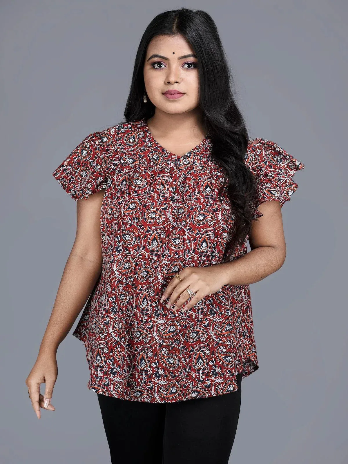 Kalamkari Printed Cotton Top