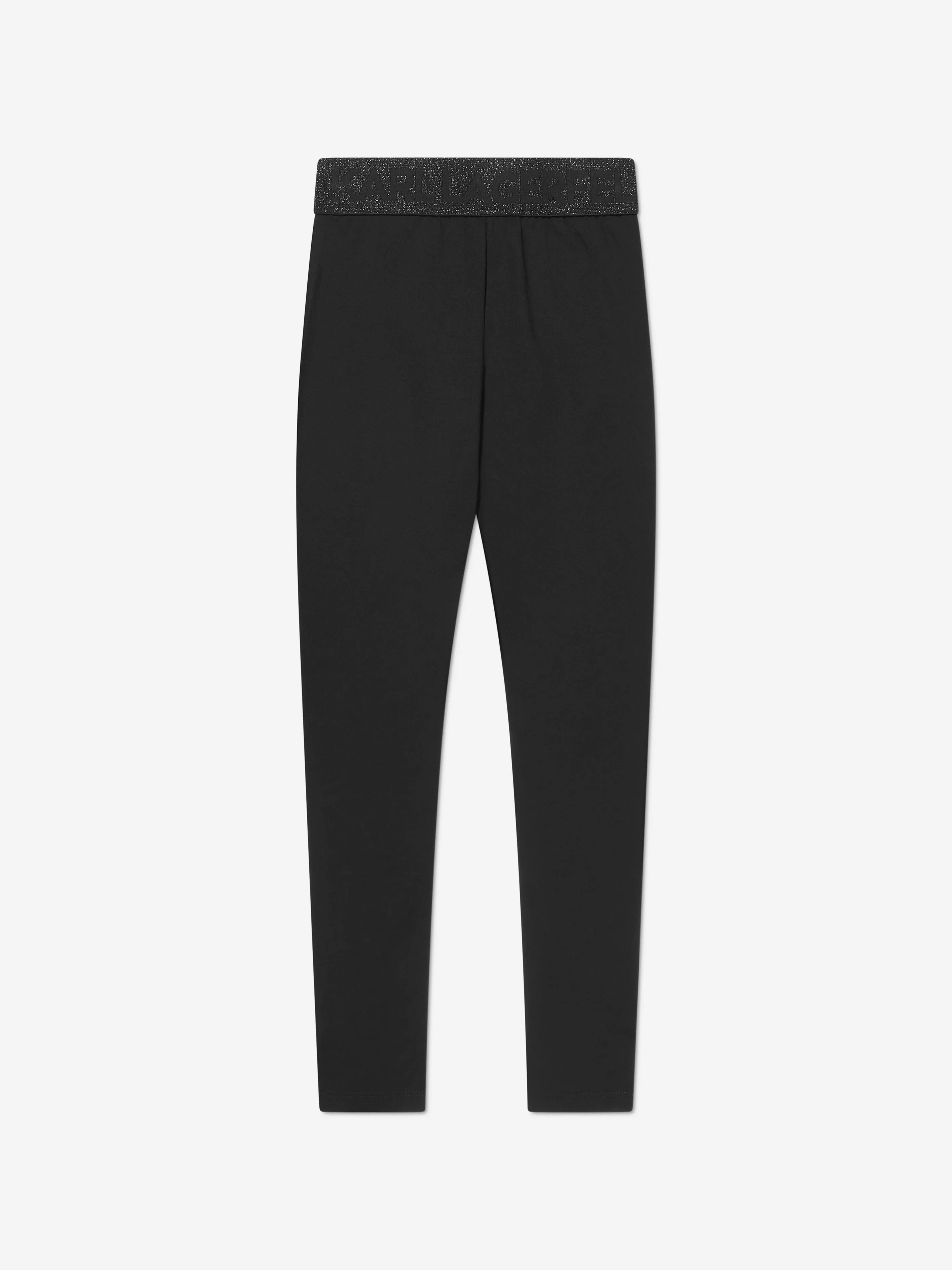 Karl Lagerfeld Girls Logo Milano Leggings in Black