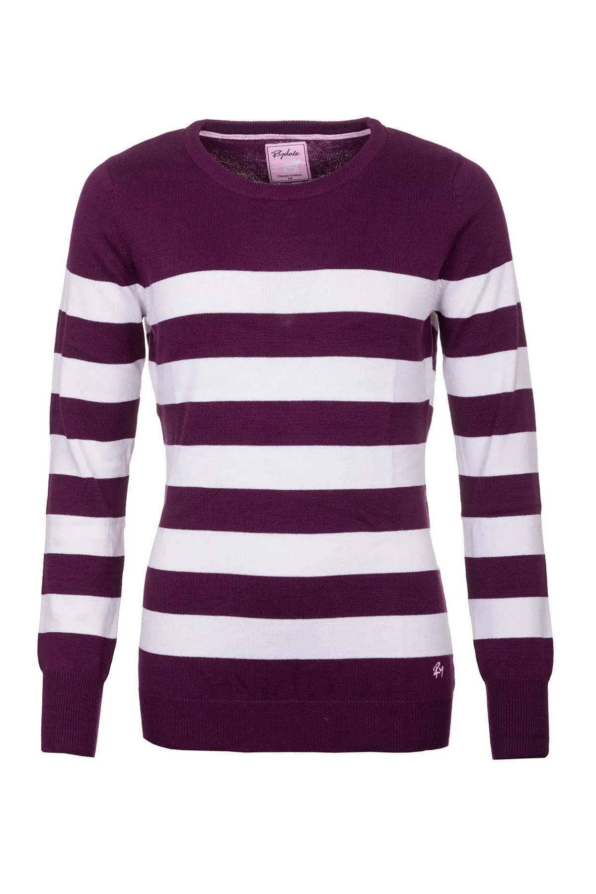 Ladies Striped Crew Neck Jumper