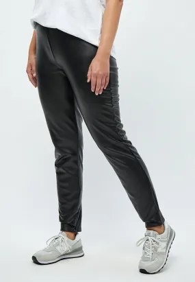 Linette PU Leggings Curve - Black