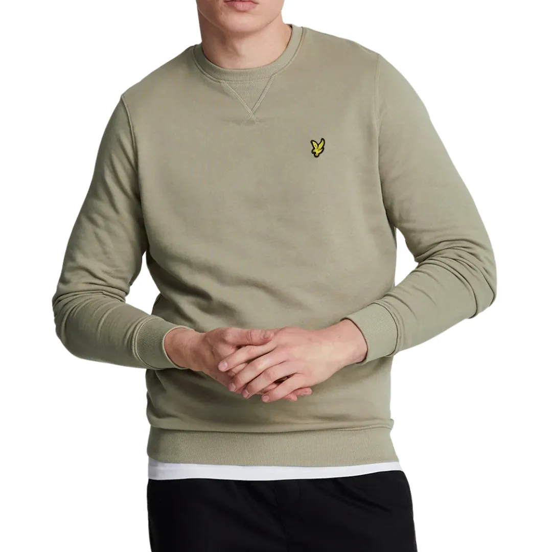 Lyle & Scott Branded Sage Uniform Green Pull-over Sweatshirt