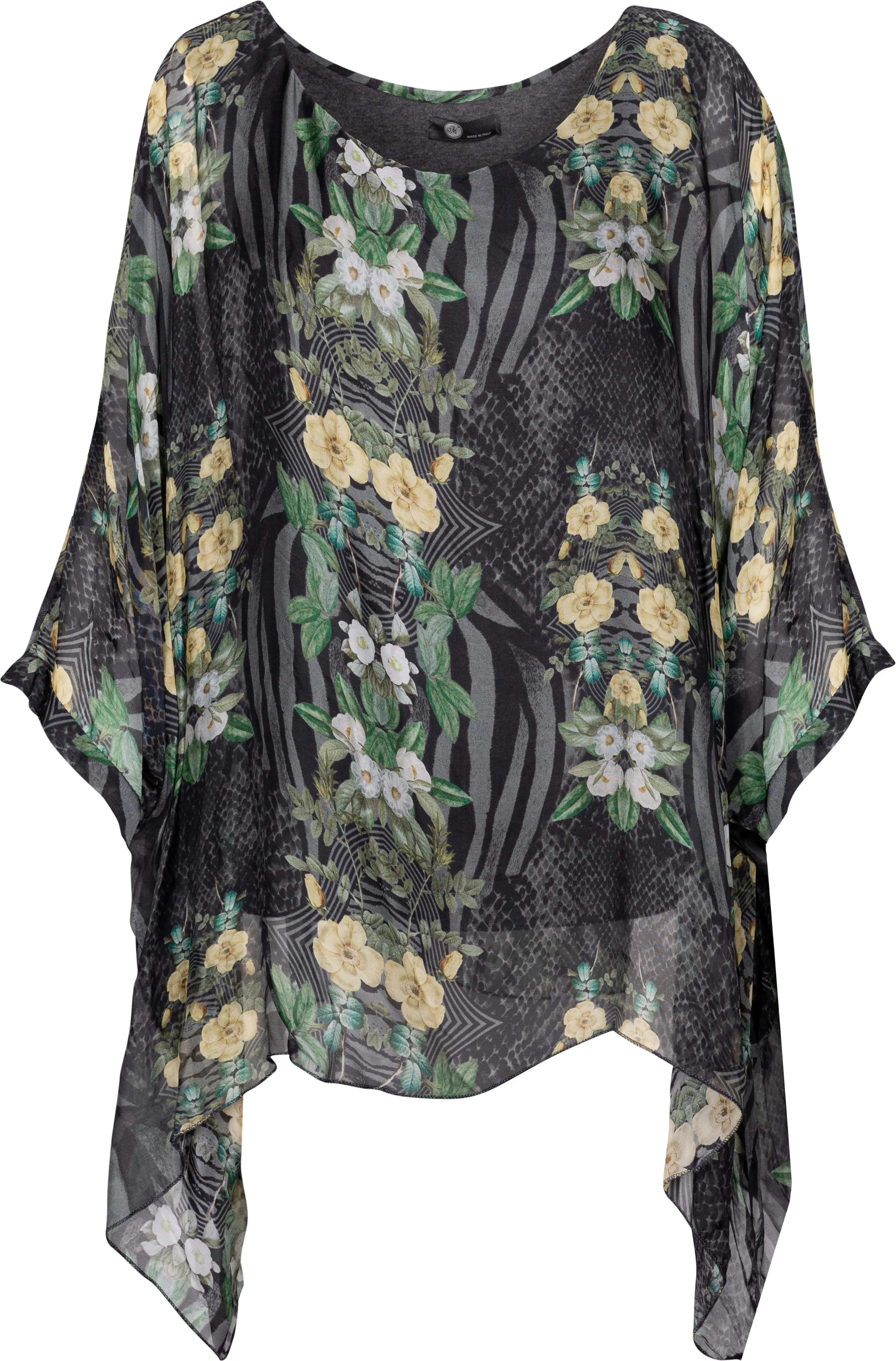 M Made in Italy - Mix Print Kimono Sleeve Tunic