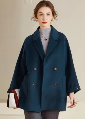 Maisie Double Breasted Button Wool Coat