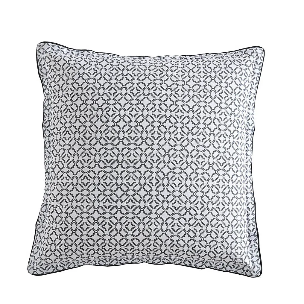 Matira Black European Pillowcase by Logan and Mason