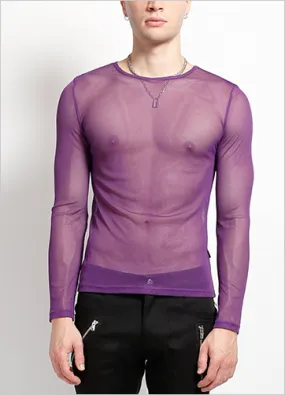 MENS FISHNET LS - PURPLE