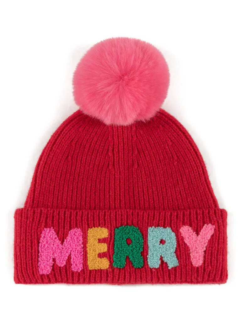 'Merry' Red Beanie