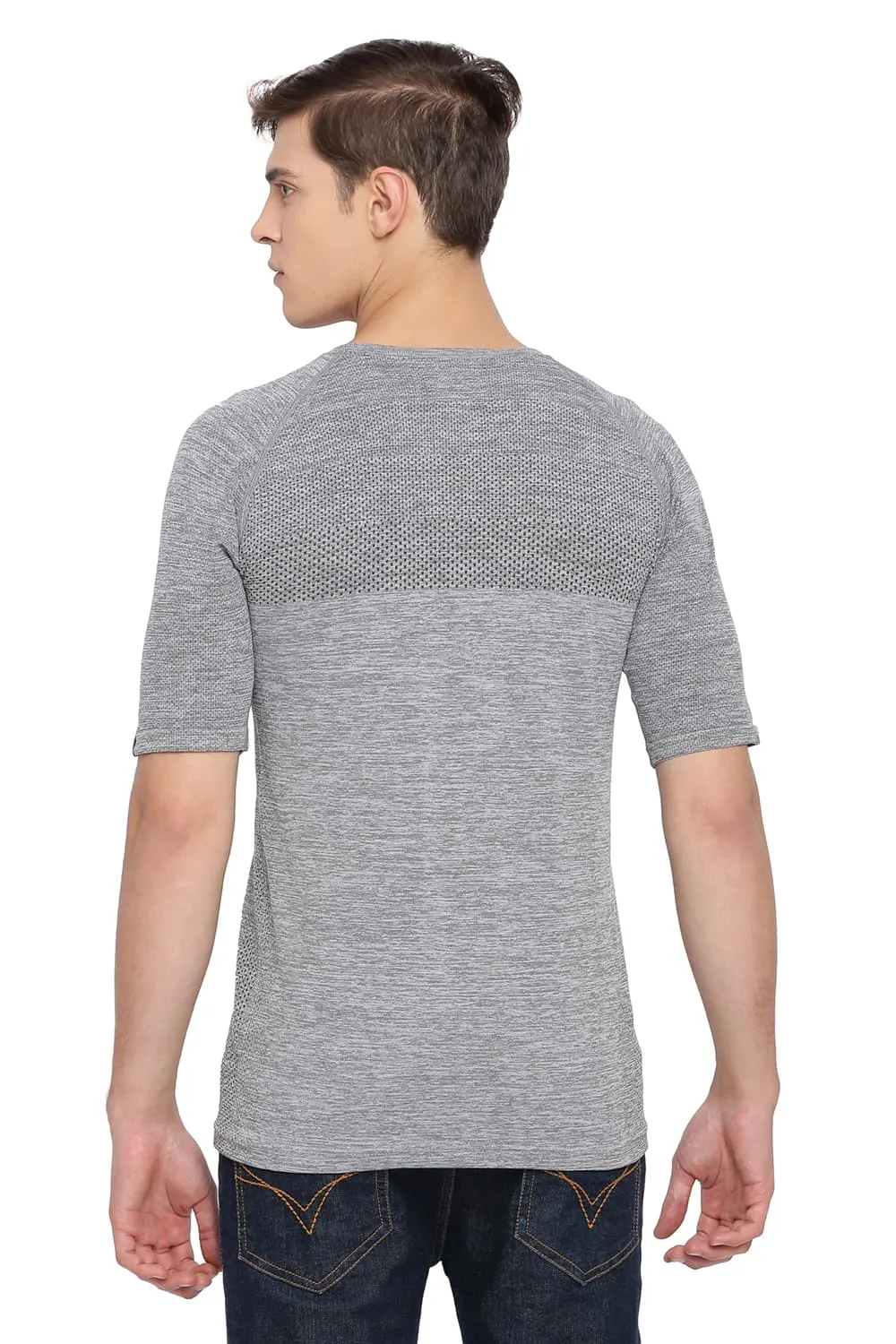 Muscle Fit Raglan Crew Neck T Shirt