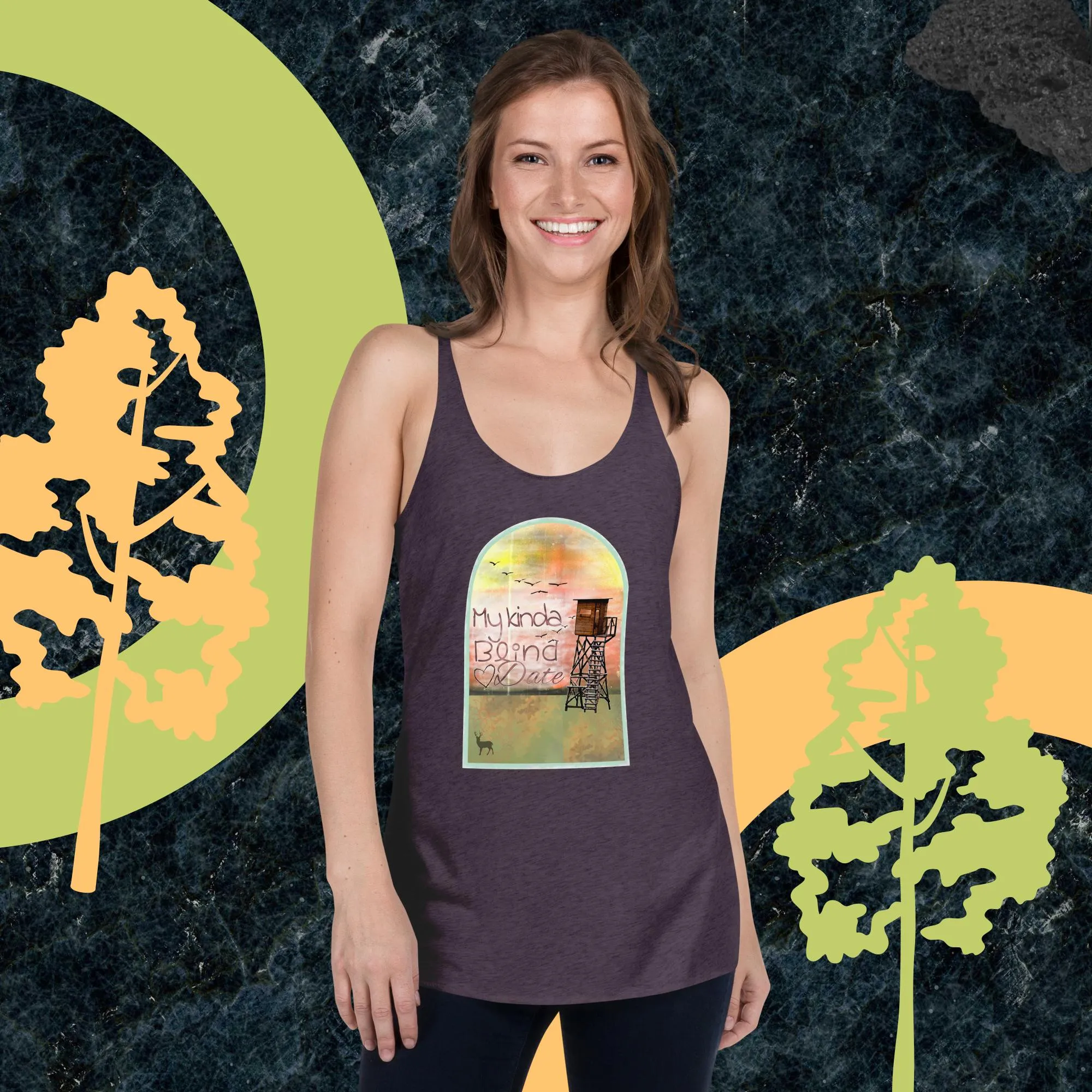 My Kinda Blind Date Graphic Hunting Tank Top