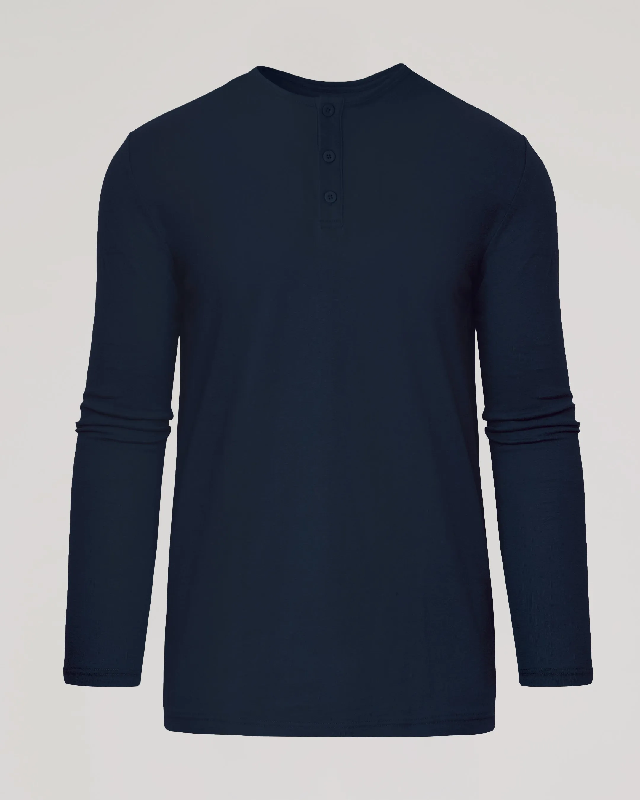 Navy Long Sleeve Tall Classic Henley