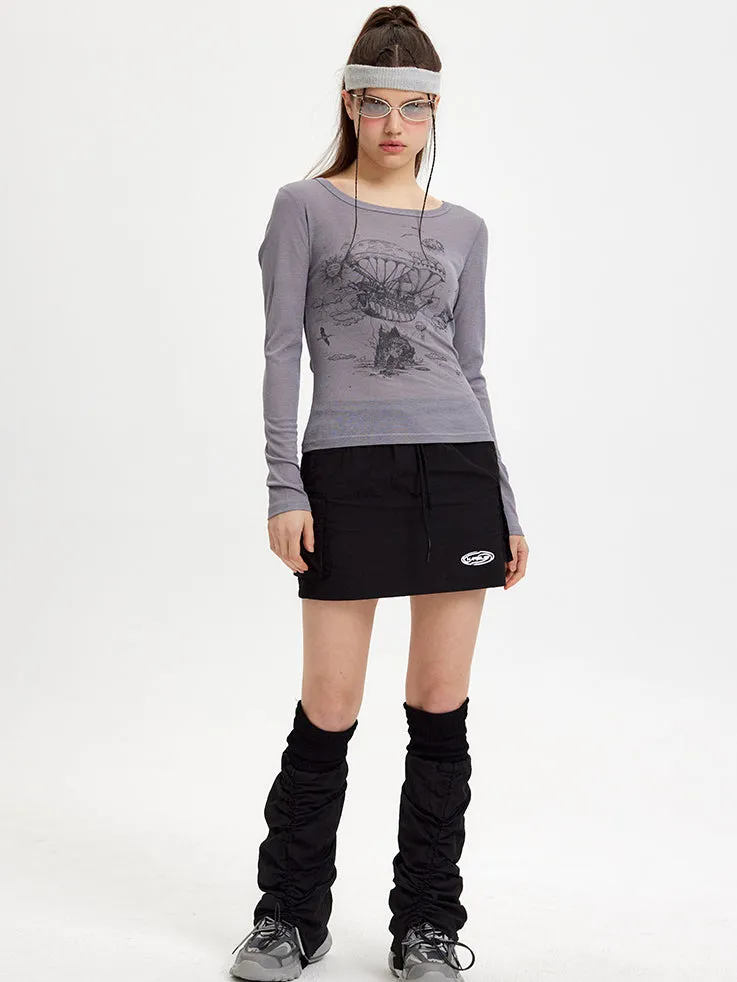 Nvuvu Long Sleeve Tulle Anime T-Shirt