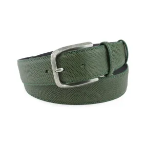 Olive Carung Texture Dimple Prong Belt