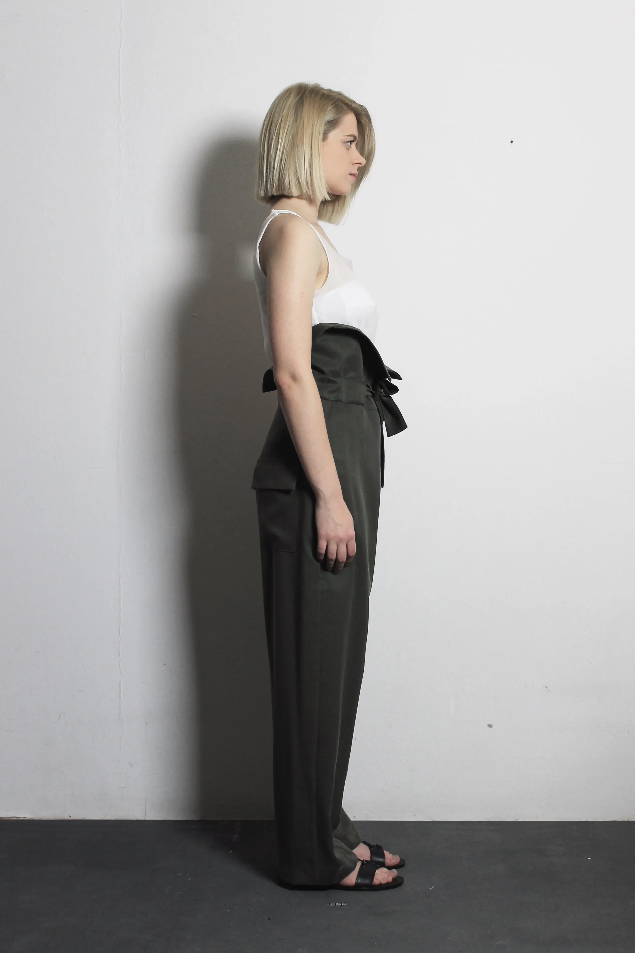 Olive Cotton Trousers