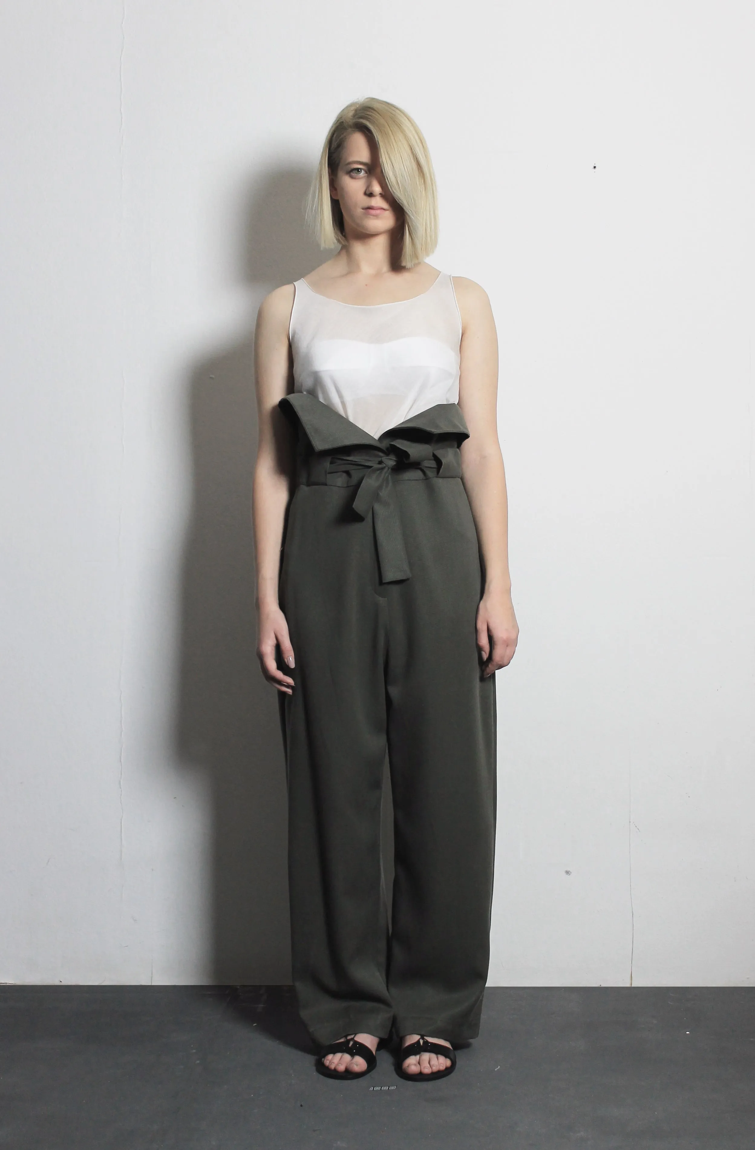 Olive Cotton Trousers