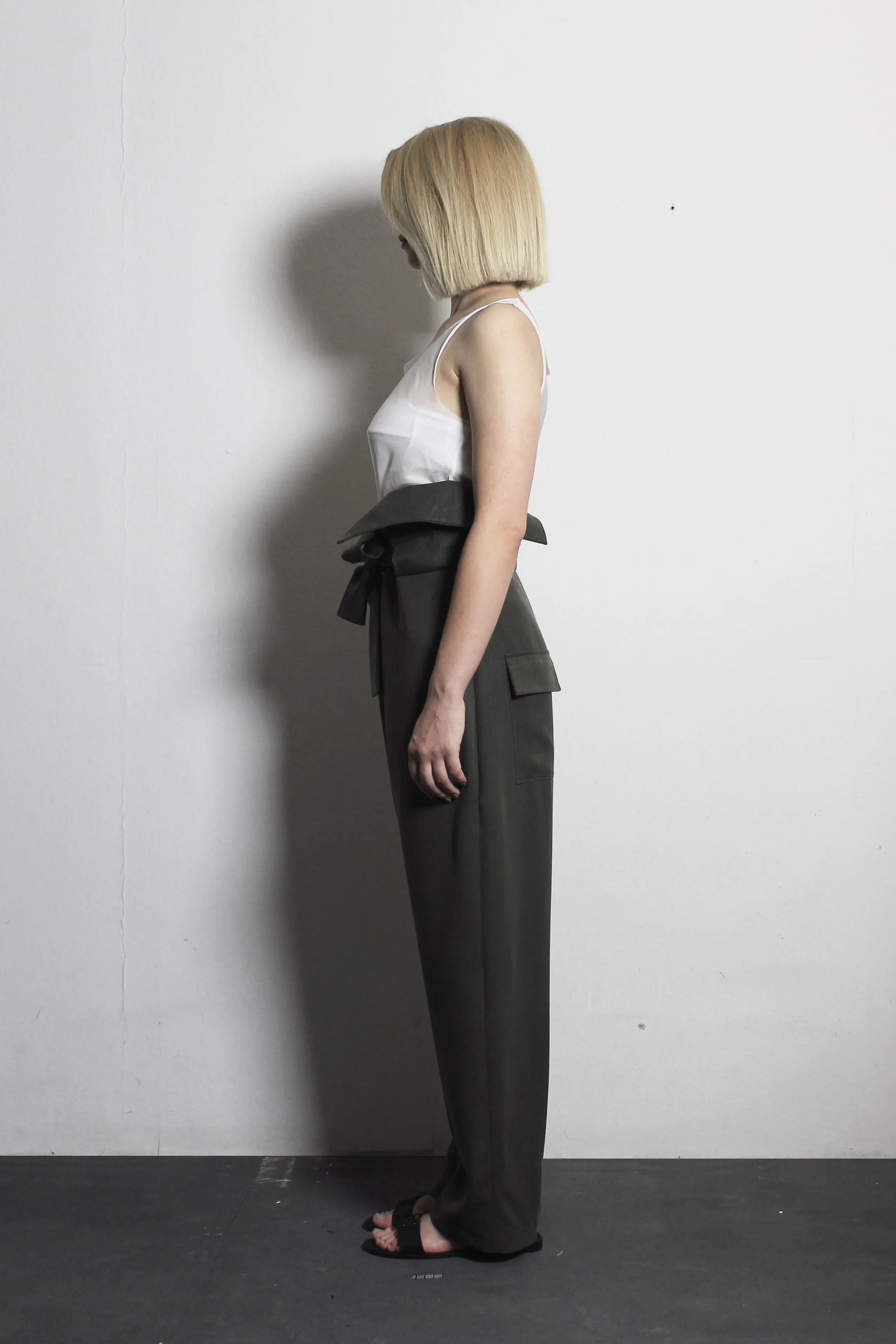 Olive Cotton Trousers