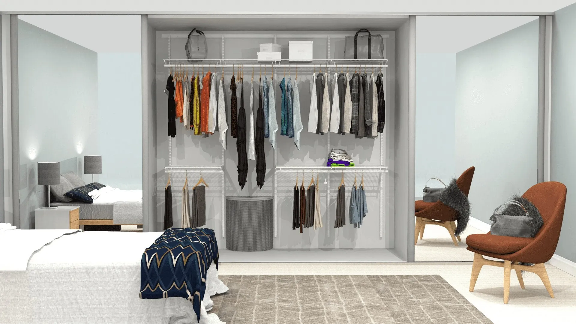 Open Wardrobe System 246cm (W)