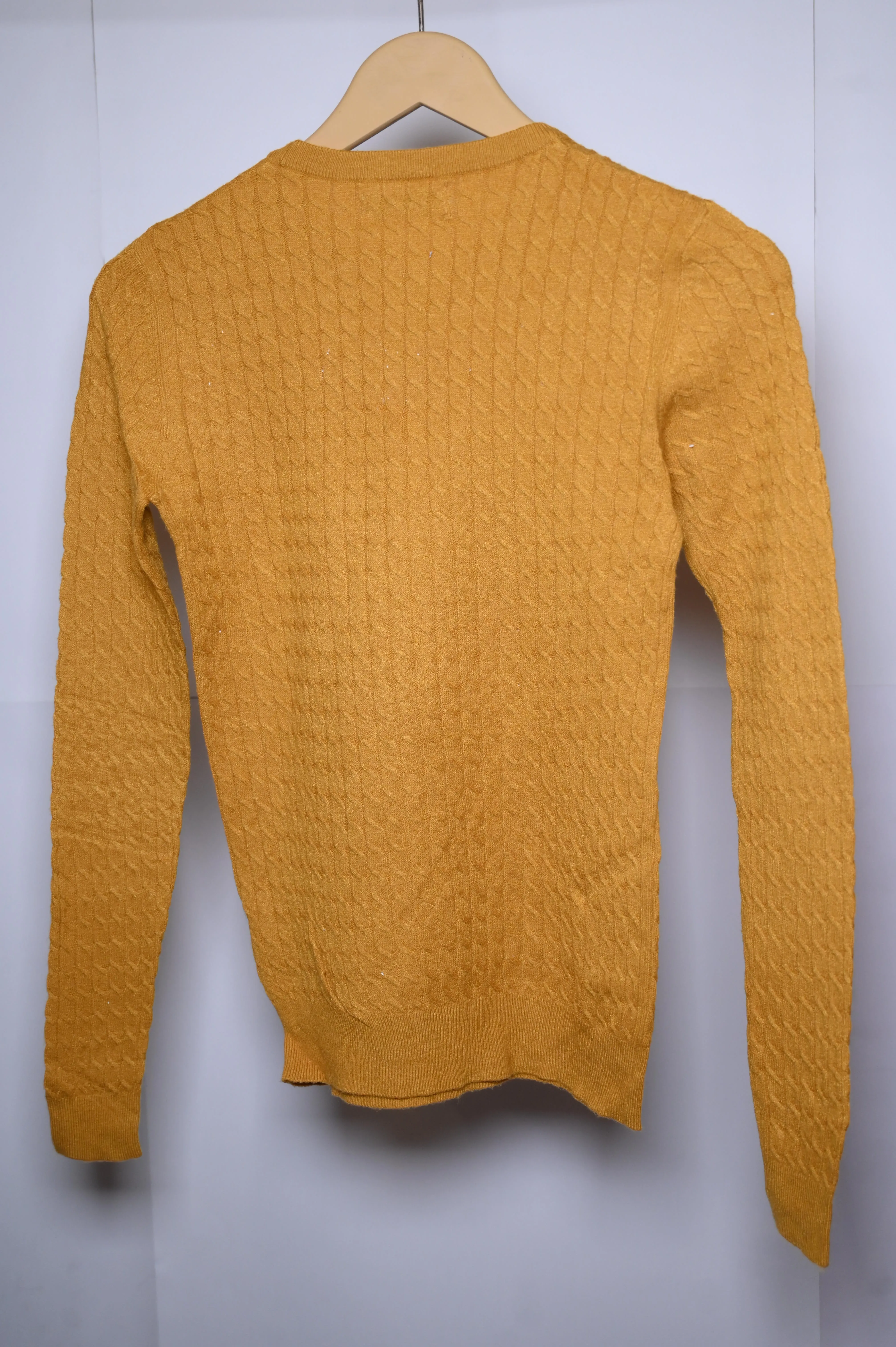 Papaya Yellow Winter Knitted Sweater