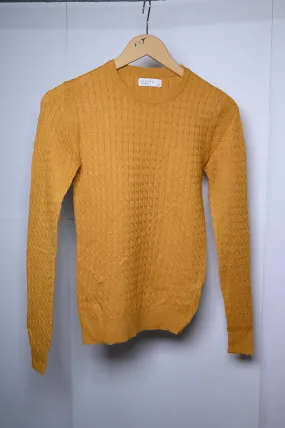 Papaya Yellow Winter Knitted Sweater