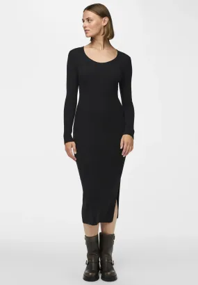 Pcmira Ls midi knit dress