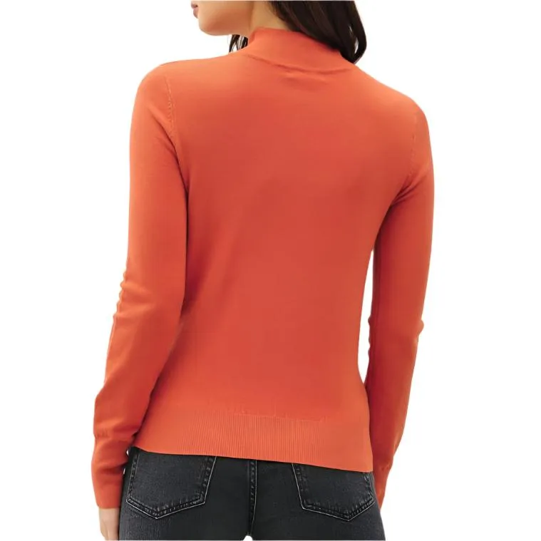 Persimmon Mock Neck Sweater